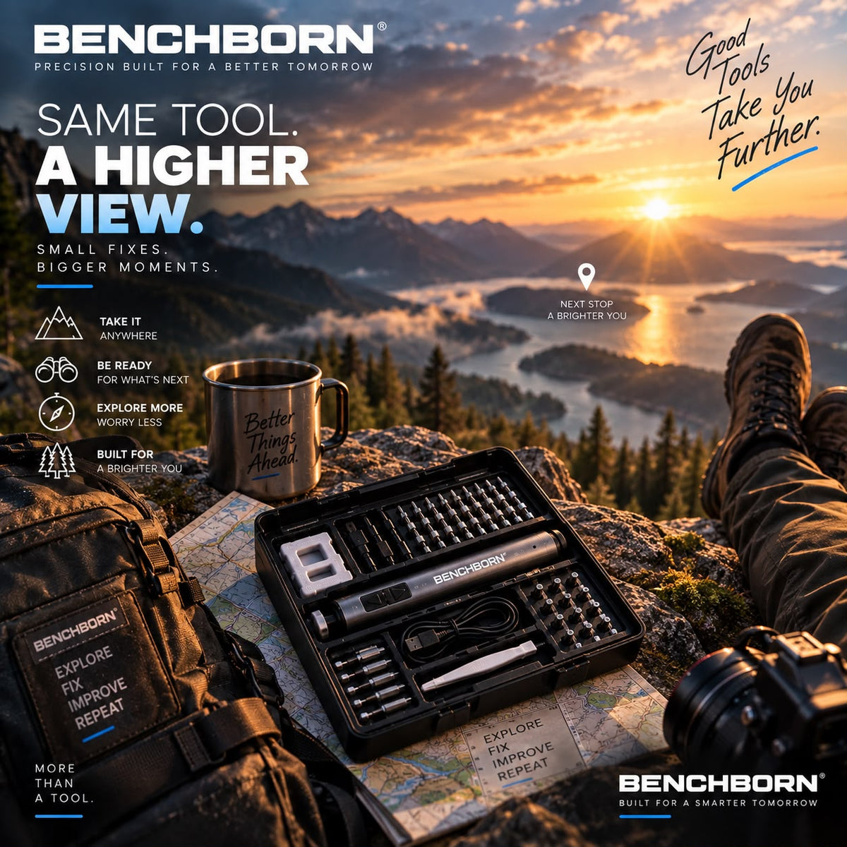 BENCHBORN™ 29-in-1 Precision Electric Screwdriver Kit