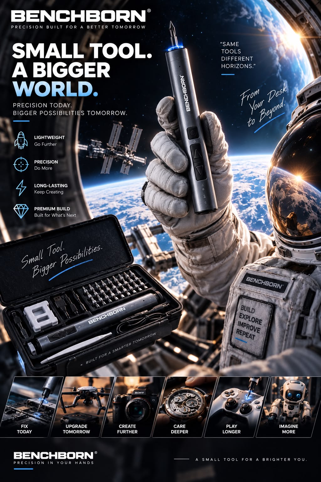 BENCHBORN™ 29-in-1 Precision Electric Screwdriver Kit