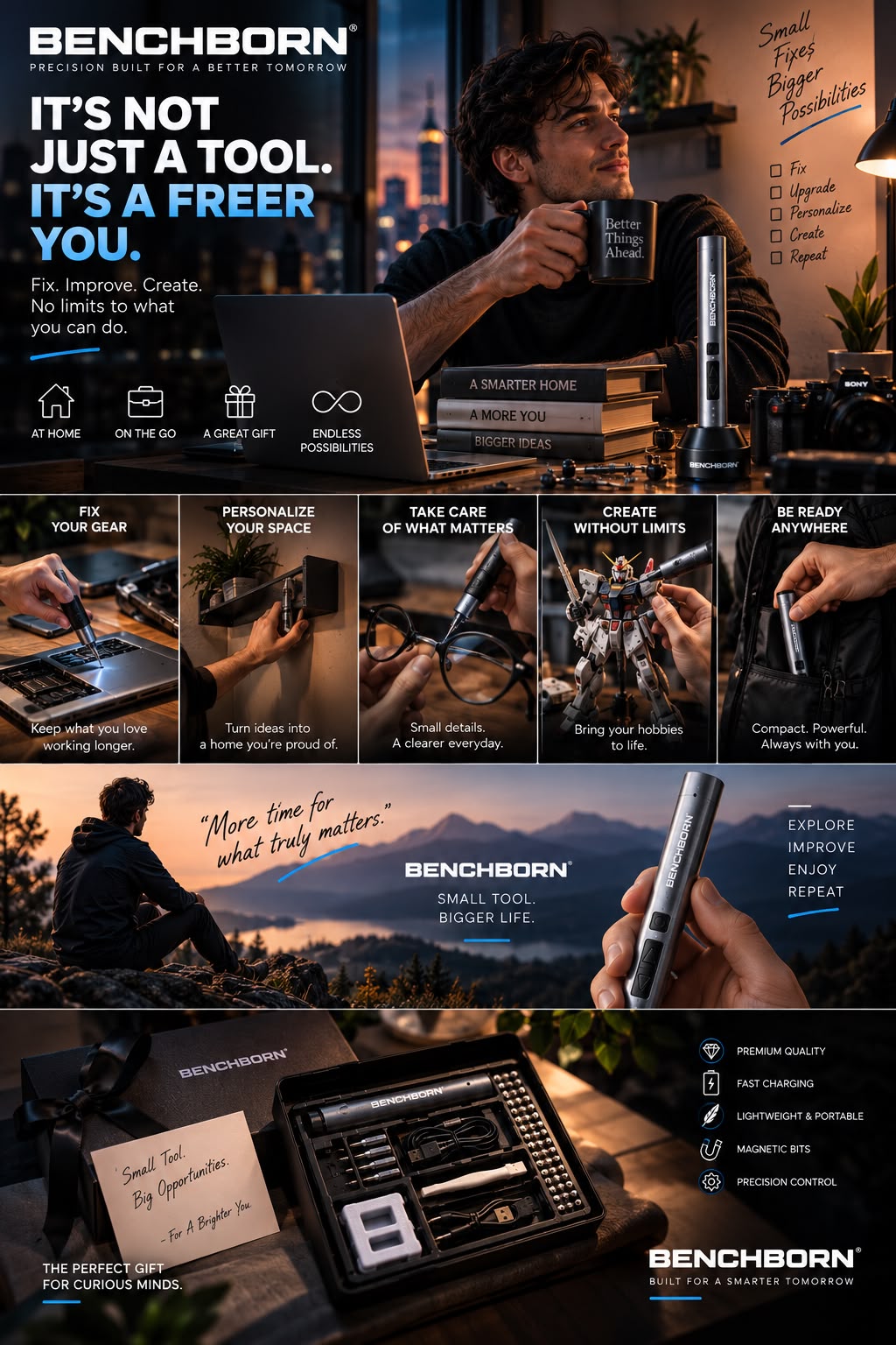 BENCHBORN™ 29-in-1 Precision Electric Screwdriver Kit